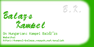 balazs kampel business card